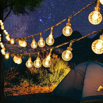 精艺led灯串满天星 户外防水小圆球灯泡led彩灯串灯满天星露营氛围灯