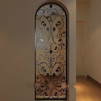 莎庭客厅欧式铁艺玄关隔断卫生间创意拱形弧形隔断屏风餐厅镂空隔断a