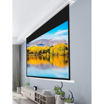 9隐藏式天花幕布电动拉线幕 th天花纳米纤维电动幕(不拉线) 72英寸