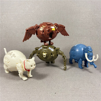 机械野兽变形精灵扭蛋 80年代 恐龙骷髅怪兽蛋 第二弹【全4款】长毛象