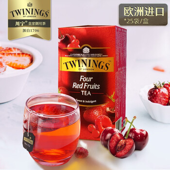 英国 川宁四红果果香红茶进口茶叶袋泡茶包可冷泡25包 2g 花果茶系列四红果果香茶2g 25片 图片价格品牌报价 京东