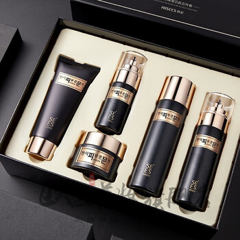 hkcqcq24k黄金精华礼盒套盒五件套玻尿酸原液烟酰胺面部精 黑金臻宠芯