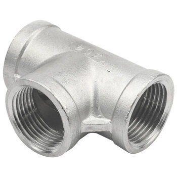 梅派  不锈钢内丝三通 内牙螺纹水暖配件接头  dn15(201不锈钢)4分 一