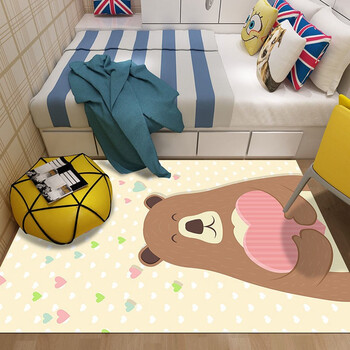 网红卡通游戏地毯儿童爬爬毯全棉卧室满铺可爱床边毯男女孩防滑地垫