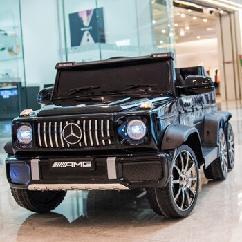 奔驰大g儿童电动车四轮汽车宝宝小孩玩具车可坐大人双人遥控童车黑色