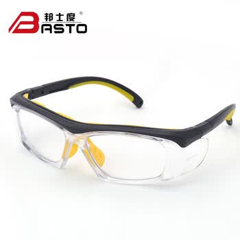 邦士度近视防雾防尘防风防护眼镜工业劳保BA3166磨砂黑/黄橡胶