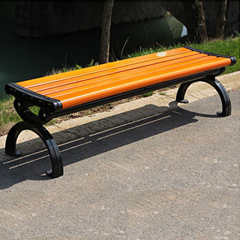 2022新款 公园椅 休闲椅户外庭院靠背椅防腐木广场庭院公园小区长椅子