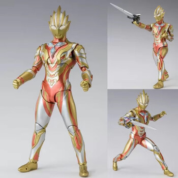 新款奥特曼儿童玩具闪耀赛罗多关节可动人偶男孩礼物收透明卡 特利伽