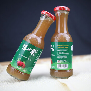xywlkj深山秀山楂果汁饮料果味果蔬酸甜健康美味营养12瓶整箱鞍山产