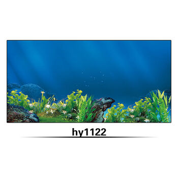 鱼缸背景贴纸鱼缸背景贴纸海洋海底世界正面自带胶红龙鱼蓝色高清耐用