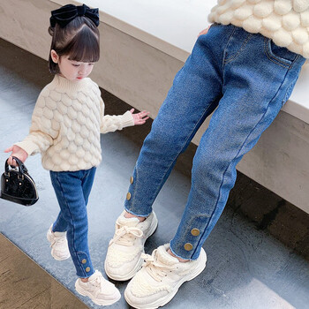牛仔裤幼童小童1-7岁女宝宝休闲韩版春秋冬季小女孩裤子弹力牛仔长裤