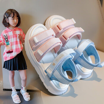 巴布豆女童凉鞋夏款2024新款儿童休闲运动沙滩鞋中大童软底防滑女孩凉