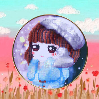 儿童钻石贴画小学生diy公主水晶贴手工制作女孩粘贴玩具小雪2020带框