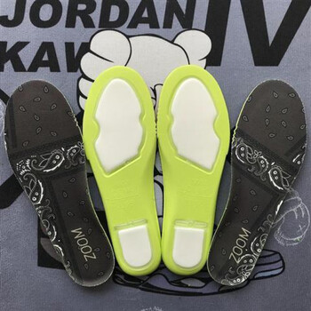 适配aj aj3 北卡蓝水洗丹宁空军一号前后掌zoom气垫鞋垫 双气垫腰果花