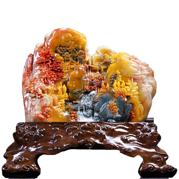 款天然寿山石摆件精品石雕芙蓉石精雕佛像雕刻客厅奇石工艺品