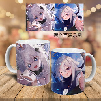 原神周边陶瓷杯子 胡桃钟离马克杯 动漫咖啡杯学生牛奶杯定制 派蒙12