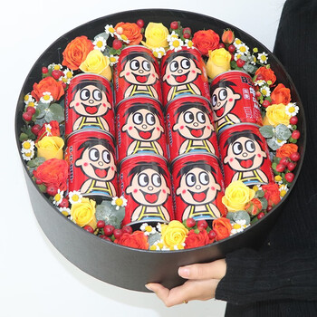 卓盛花卉 六一儿童节网红零食花束抖音旺仔养乐多花束浪漫生日礼物送