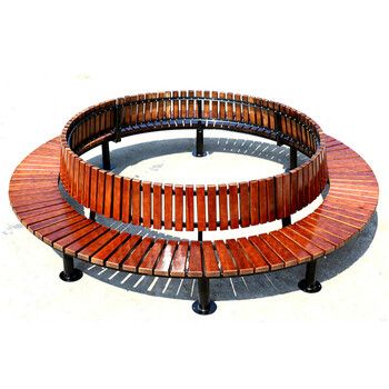 学校休息椅防腐木塑木户外围树椅实木圆围椅子广场公园小区景区公园椅