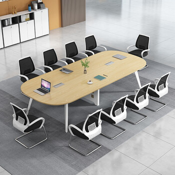 酷门办公会议桌长桌子简约现代会议室接待培训工作台长条洽谈桌椅组合