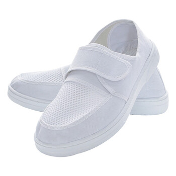 spu软底鞋透气无尘鞋车间工作防尘洁净帆布鞋 防静电鞋网面款白色42码