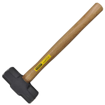 史丹利(stanley)锤子木柄八角石工锤磅锤铁锤榔头手锤8磅 56-608-23c