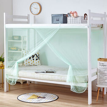蚊帐学生蚊帐宿舍寝室上铺下铺女单人床0912米蚊帐家用上下床拼掩门款