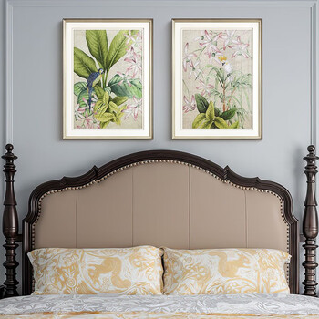 森朴家居 现代美式乡村田园花鸟挂画客厅沙发背景墙装饰画法式复古