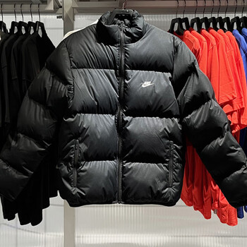 耐克(nike)男装冬季新款立领休闲运动拉链短款棉服夹克保暖棉袄外套