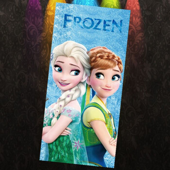 爱莎公主毛巾elsa毛巾儿童洗脸女孩爱莎方巾艾莎日用品长方形卡通艾萨