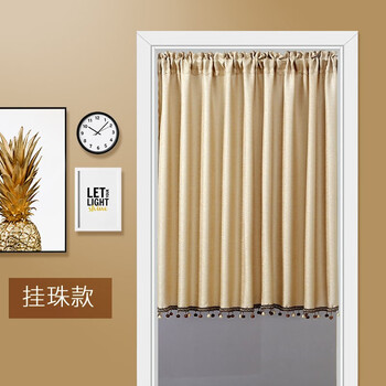 康顺嘉铭清新纯色门帘遮挡隐私短帘玄关阳台隔断半帘小窗帘卧室门帘免