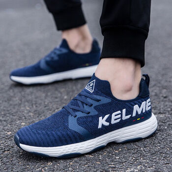 男飞织透气春夏新款轻便跑步鞋旅行小白鞋 深蓝(男) 41【图片 价格