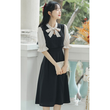 学生艺考主持人朗诵钢琴表演礼服长裙演讲比赛连衣裙中学生唱歌礼服