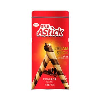 爱时乐astick巧克力味夹心棒注心饼干150g新老包装随机发