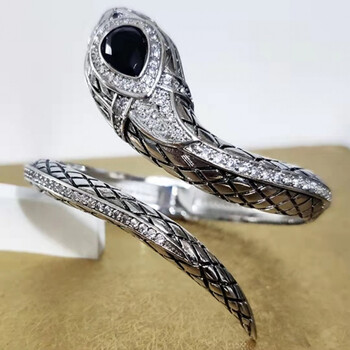 2022新款黑王蛇手镯花花同款黑王蛇手镯蛇型潮ins小众设计个性独特