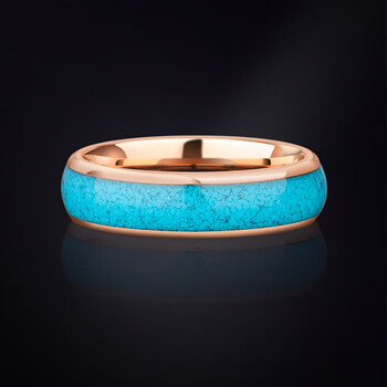 zdck绿松石戒指男士感指环个性时尚复古食指戒子小众男戒520礼物16mm