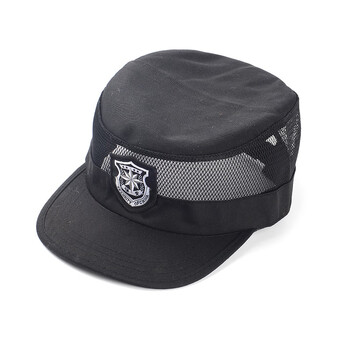 保安帽夏季网帽小区物业便帽可调节治安帽保安训练帽多种型号 半网 s