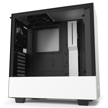 恩杰nzxth510h510elite中塔atx机箱钢化玻璃侧板280支持水冷h510白色