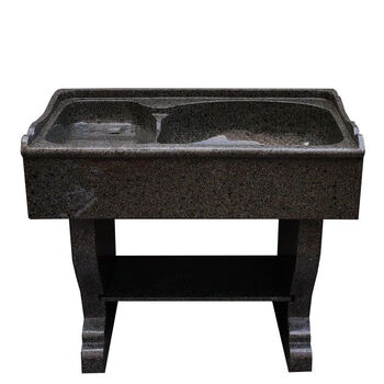 阳台大理石洗衣池石头水槽庭院洗手盆室外花岗岩水池带搓衣板一体 110