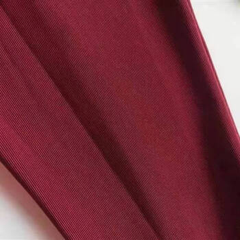 脚蹬裤踩脚细条纹健美裤高弹女士高腰宽松外穿打底裤女sn7017酒红色