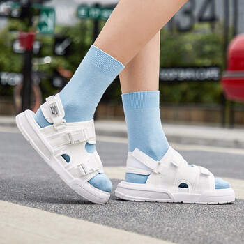 李宁女子凉鞋夏季时尚潮流外穿魔术贴沙滩鞋拖鞋0262标准白7375