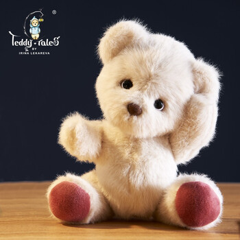 莉娜熊小号熊基础款手工泰迪熊 Teddytales莉娜熊手工泰迪熊公仔娃娃安抚玩偶可爱少女毛绒玩具送情侣闺蜜生日礼物小号奶白色 行情报价价格评测 京东