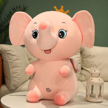 小飞象公仔可爱大象儿童安抚娃娃男孩女孩生日礼物情人节礼物粉色80