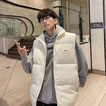 颂妮萱青少年羽绒服初中生男马甲高中生生秋冬季新款无袖坎肩背心式