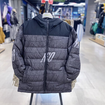 阿迪达斯neo男子连帽短款防风保暖运动休闲羽绒服hn4799hn47992xl