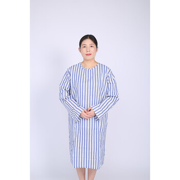 抒融 精神病衣服 男女偏襟后系带易脱病号服袍子卧床病人服医院体检服