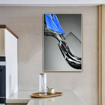 画现代简约玄关壁画一帆风顺装饰画帆船客厅创意画b2白色框5070cm含框