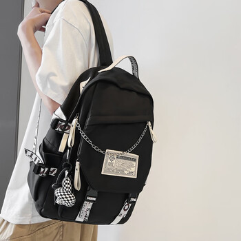 羚舞书包男韩版大学生高中生大容量初中生潮流双肩包背包女ins电mai