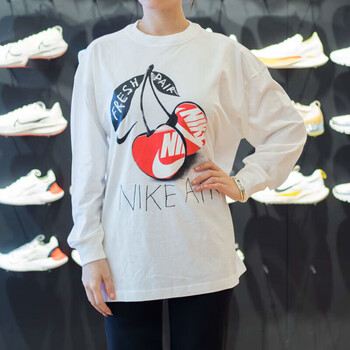 耐克nike长袖t恤女装春夏季新款运动服针织时尚圆领舒适打底衫上衣