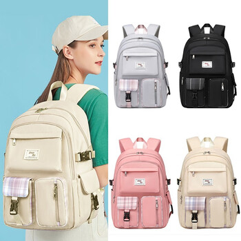 chongsukei初中生书包女生防水牛津布甜甜圈双肩包女初高中生大容量