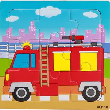消防车 9片拼图【图片 价格 品牌 报价】-京东